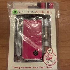Fashionation Faux Leather Trendy Protective Case for ipod Nano 2nd Gen Pink